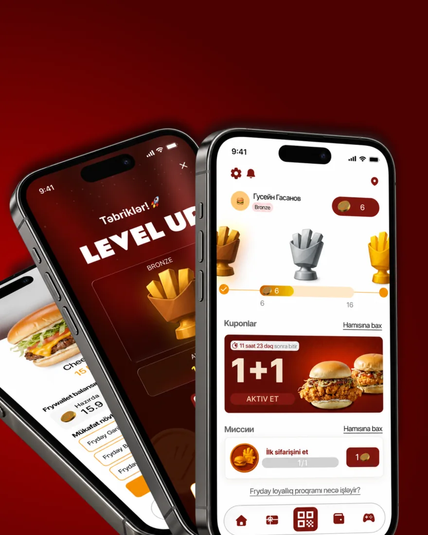 FRYDAY tətbiqi: loyallıq proqramının səviyyələri, kuponları və missiyaları